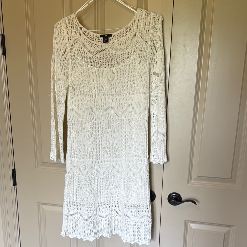 Off White Crochet H&M Dress